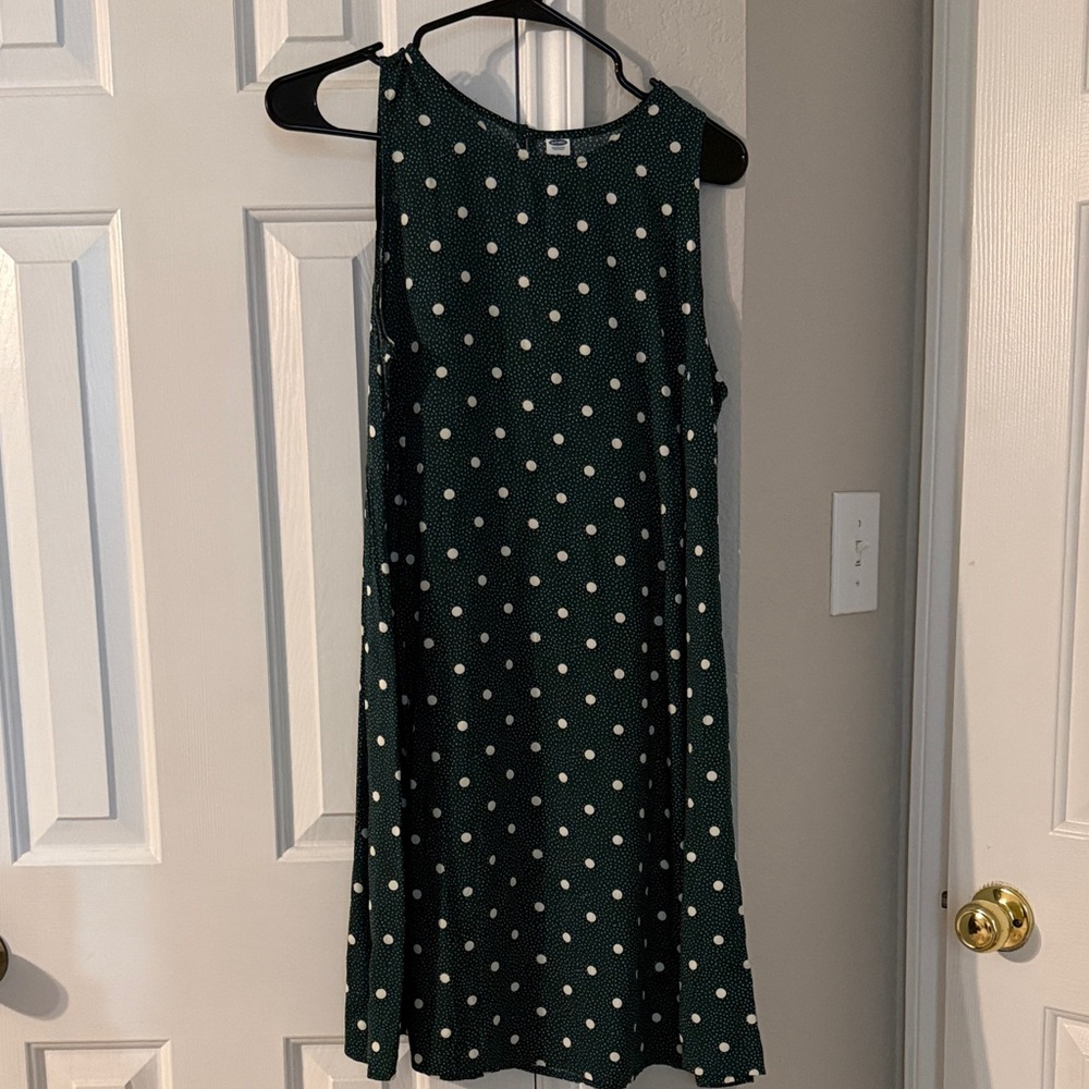 Old Navy Green Polka Dot Mini Dress